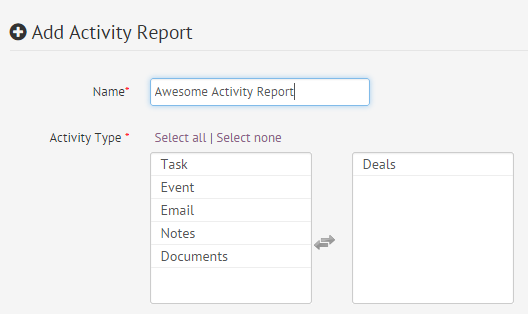 How to Add an Activity Report