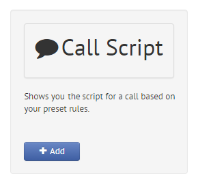 Call Scripts Widget