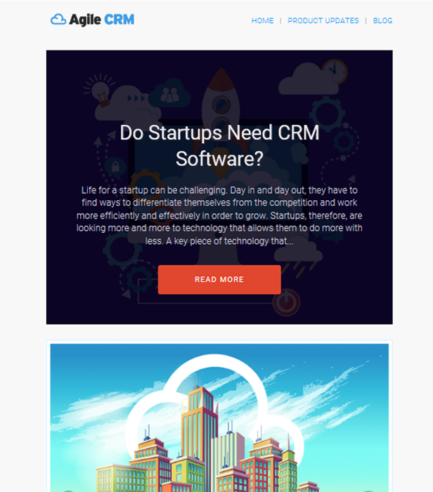 Agile CRM free Newsletter Template
