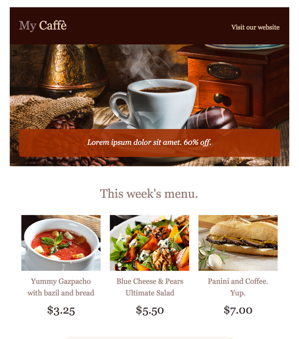 Coffee Newsletter template