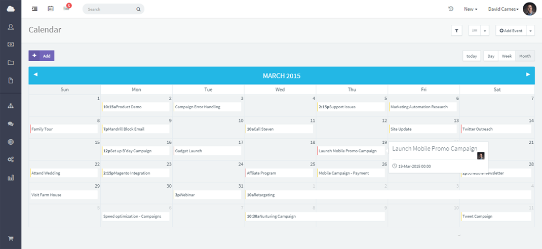 agile crm book appointment calendar tool