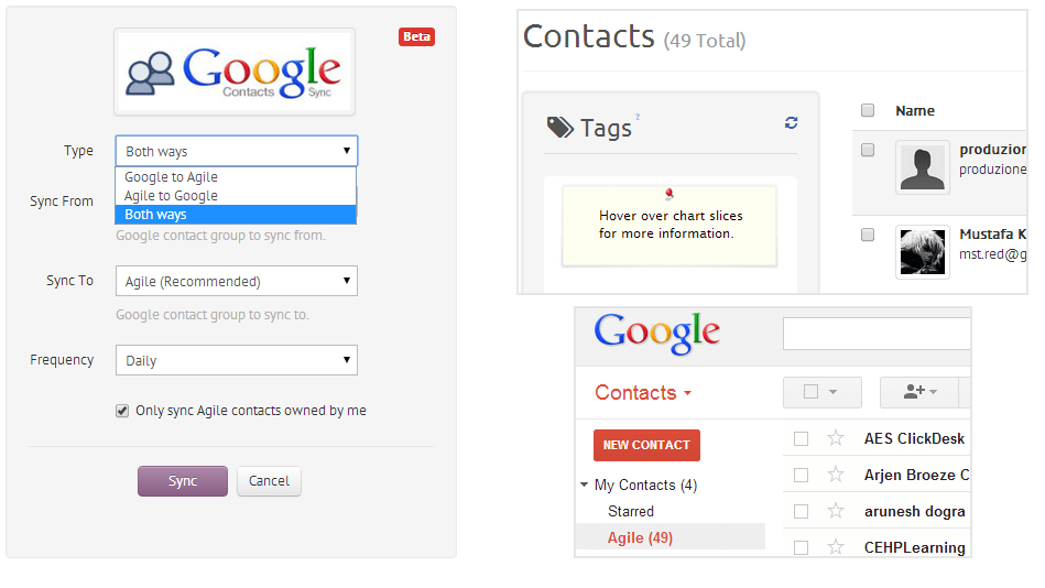 review of contacts sync for google gmail