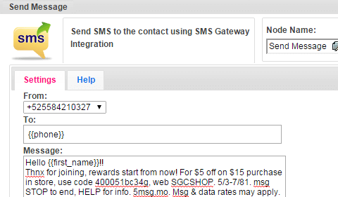 SMS Personlization