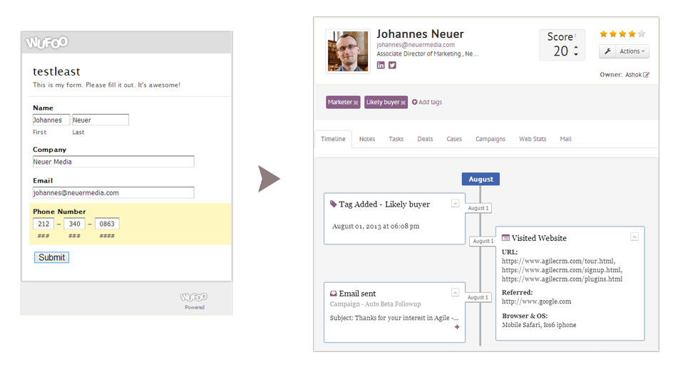 Wufoo for CRM
