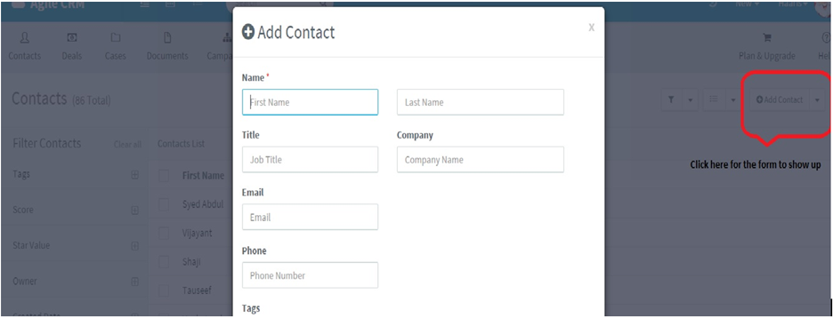 Add Contact Form